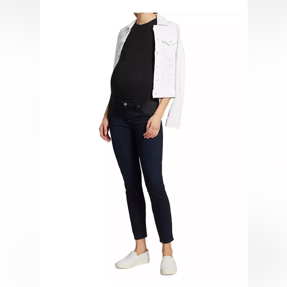 Paige MATERNITY Verdugo Mid-Rise Ankle Skinny Jeans, size 25, color Mona